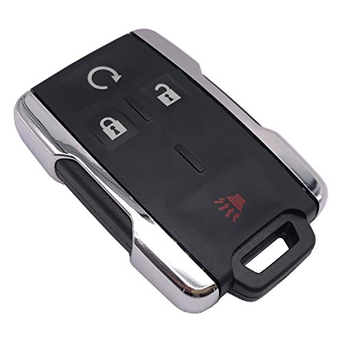 Muxkenper Key Fob Keyless Entry Remote Shell Case Fits for Chevy Chevrolet Silverado Colorado/GMC Sierra Canyon 2014 2015 2016 2017 M3N-32337100 Smart Car Key Button Pad Outer Cover (Silver, 4 Button) - Image 1