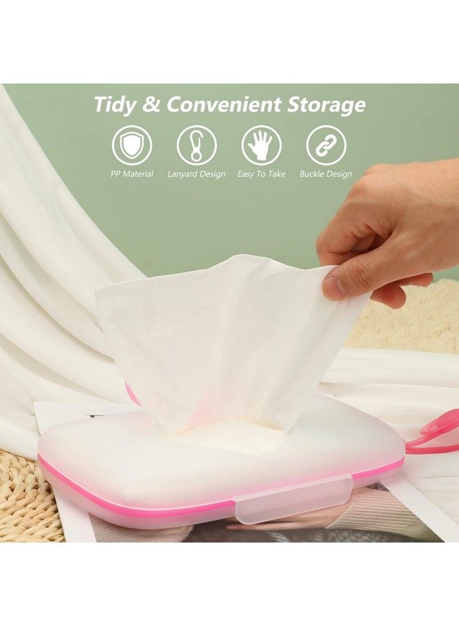 DOITOOL 1Pc Travel Tissue Dispenser Portable Wet Wipe Container Baby Wipe Dispenser Refillable Baby Wipe Holder Diaper Wipe Case For Travel Home Office Wet Wipe Pouch Cars Diaper Wipe Holders - Image 5