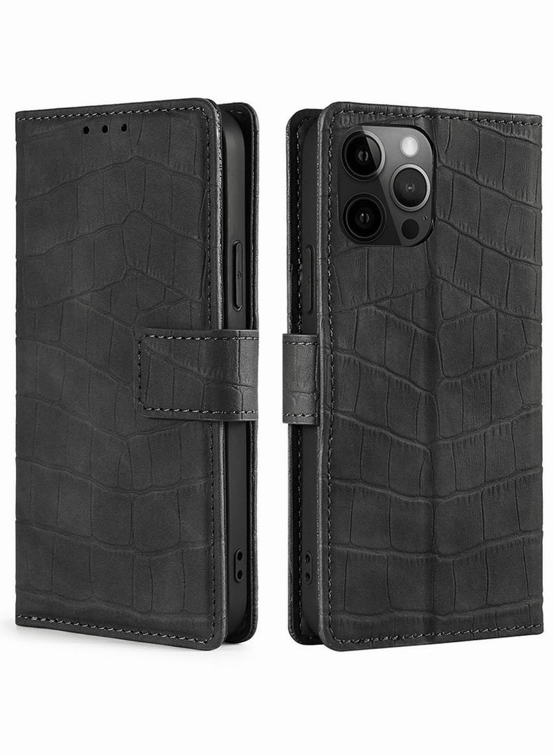 iPhone 14 Pro/14 Pro Max Leather Case with Hidden Card Slot, Wallet Phone Cover with Kickstand, Shockproof Protective Wallet Phone Case Slim Thin Cover