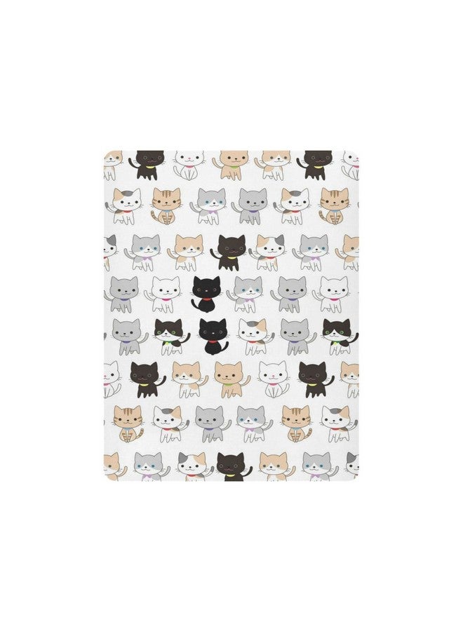 Kigai Cute Cats Crib Sheet for Boys and Girls Jersey Knit Fitted Crib Sheet Cozy Soft Breathable Baby Crib Sheet Standard Baby Sheet and Toddler Bed Sheet, 28x52 in - Image 2