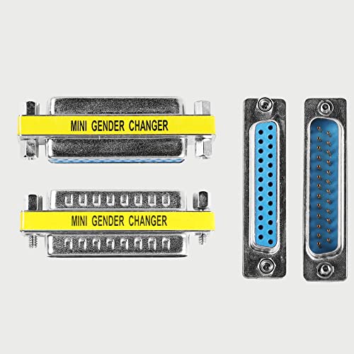 MEIRIYFA DB25 25 Pin Gender Changer D-SUB 25Pin Coupler Serial Cable Gender Changer RS232 VGA Adapter Connetor for Applications Pack of 2 (Male to Male) - Image 5