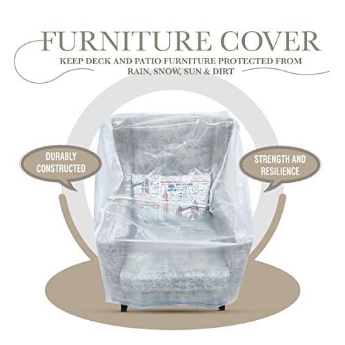 TUFFPAULIN Transparent Couch Cover Dust-Proof Plastic Sofa Cover Waterproof (H-37in x L-34in x W-41in) - 1 No. - Image 2