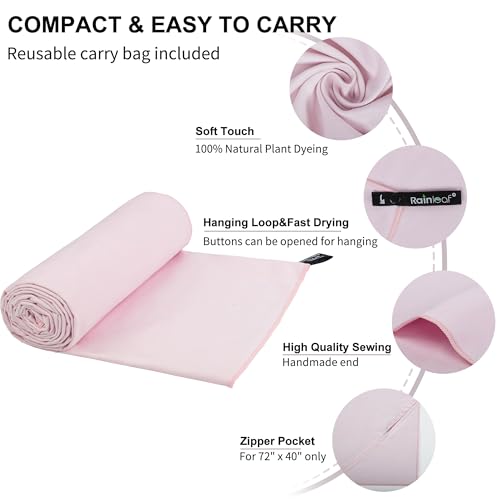 Rainleaf Microfiber Towel Perfect Travel & Gym & Camping Towel. Quick Dry - Super Absorbent - Ultra Compact - Lightweight. Suitable for Trip, Beach, Shower, Backpacking, Pool - Image 3