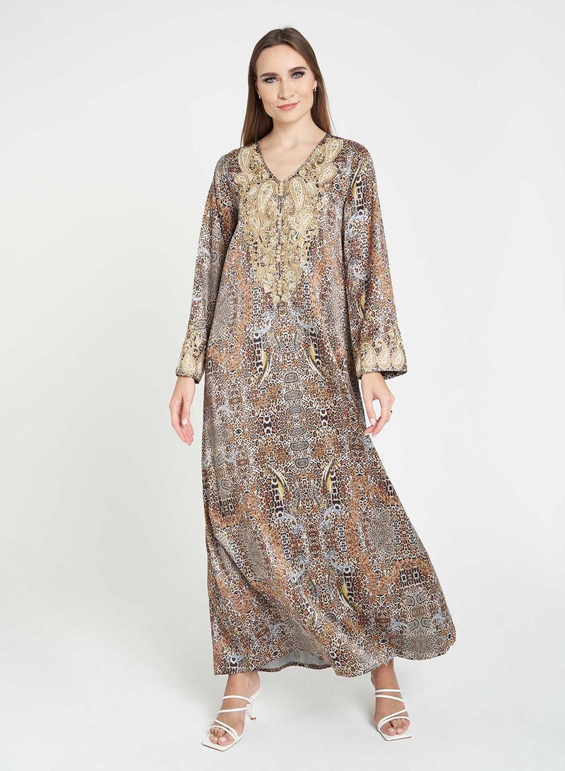 KASHKHA Printed Jalabiya - Image 1