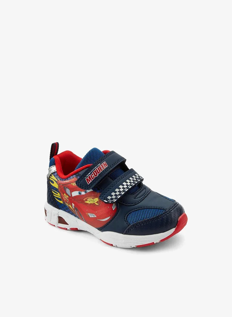 Disney Boys Cars Print Light-Up Ankle School Sneakers