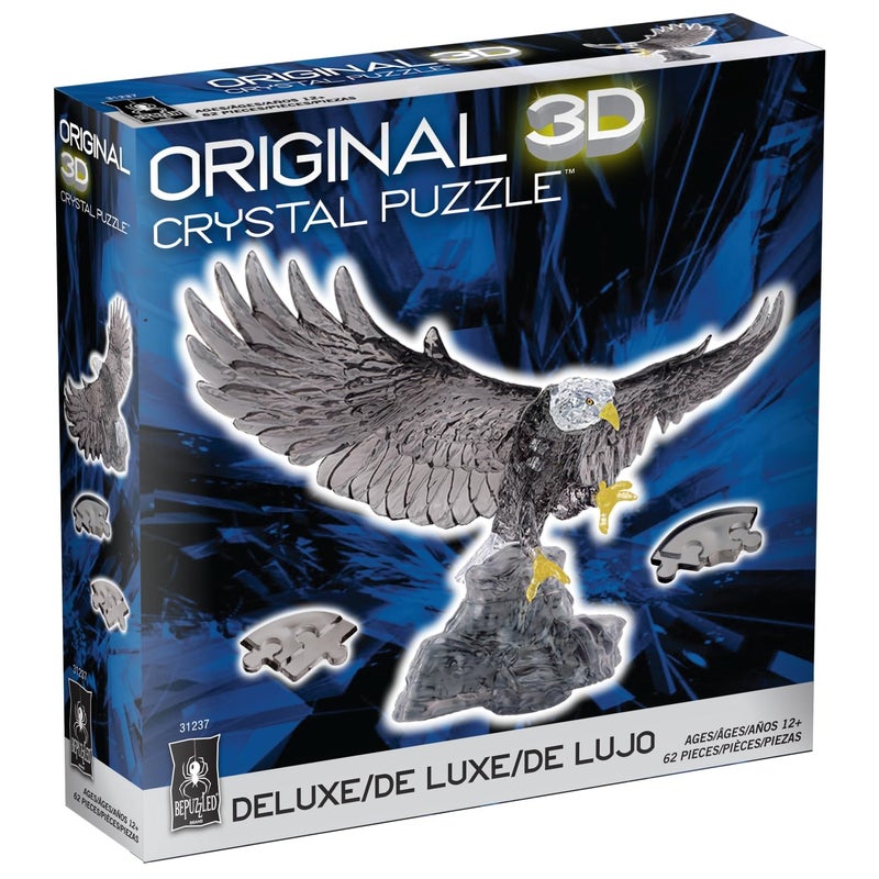 BePuzzled, Eagle Deluxe Original 3D Crystal Puzzle, Perfect for Puzzlers Ages 12 and Up, Challenging to Complete and Beautiful to Display, Collect Them All - Image 2