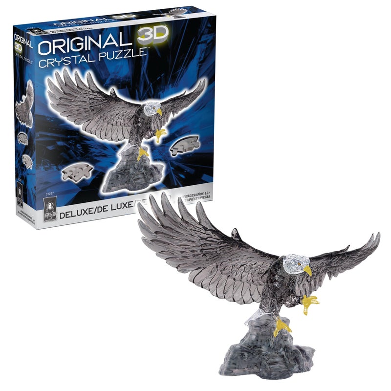 BePuzzled, Eagle Deluxe Original 3D Crystal Puzzle, Perfect for Puzzlers Ages 12 and Up, Challenging to Complete and Beautiful to Display, Collect Them All - Image 1