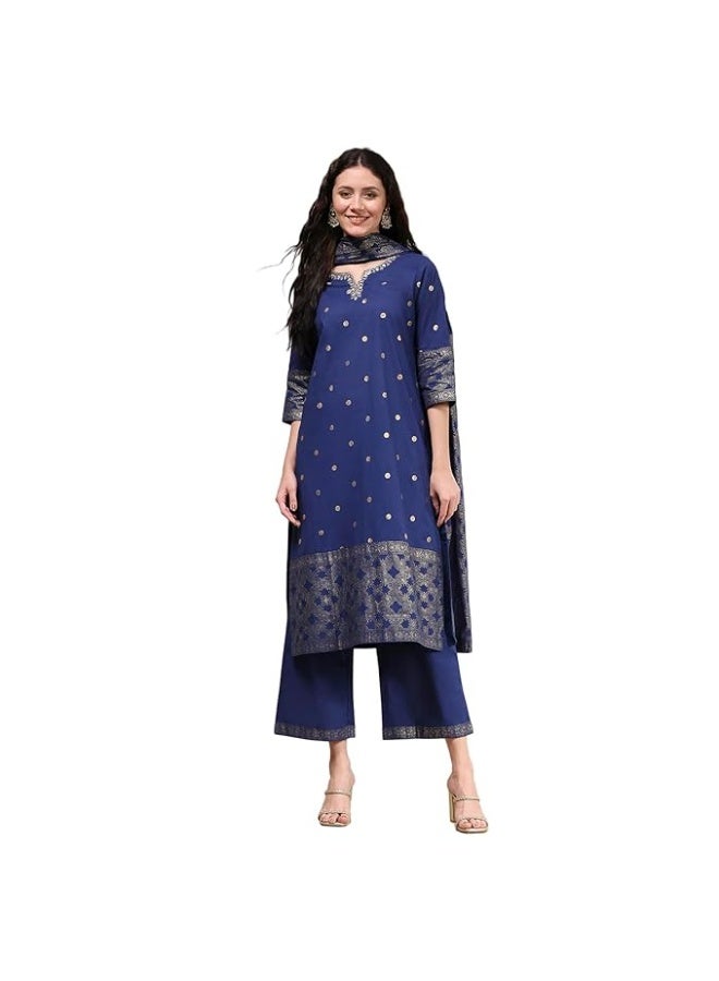 BIBA Women's COTTON Kurta, Bottom, Dupatta 2XL - Image 1