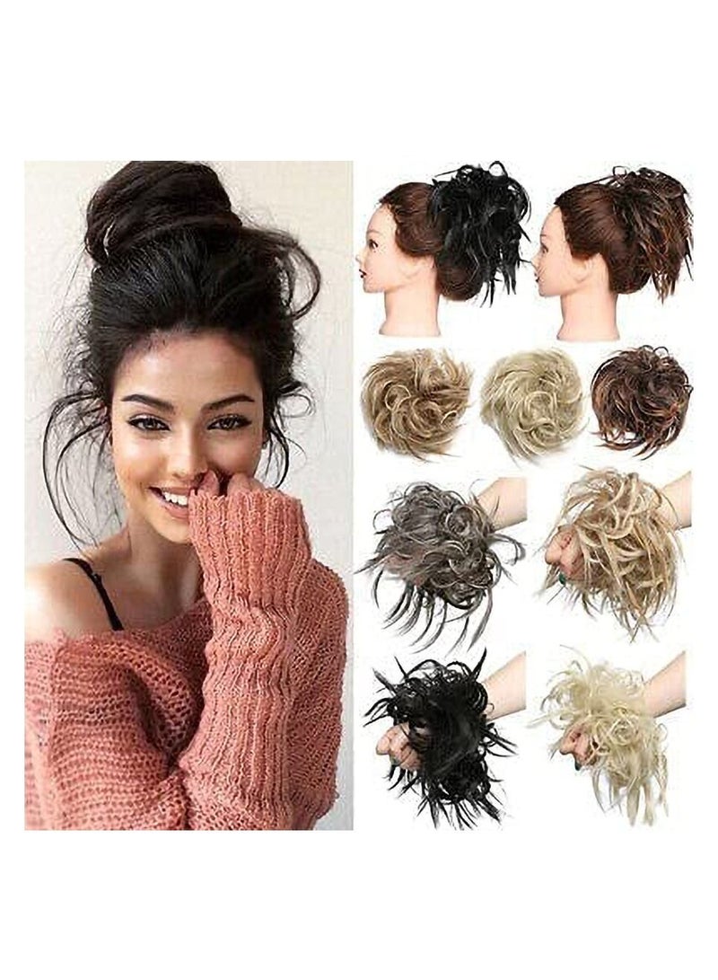 إستيل كعكة كوكتيل فوضوي ، وصلات شعر على شكل كعكة ، وصلات شعر مرن ، قطعة شعر ، وصلات شعر ، وصلات شعر ، وصلات شعر صناعية ، سكرانشيز للنساء ، اللون رقم 2/30 - Image 2