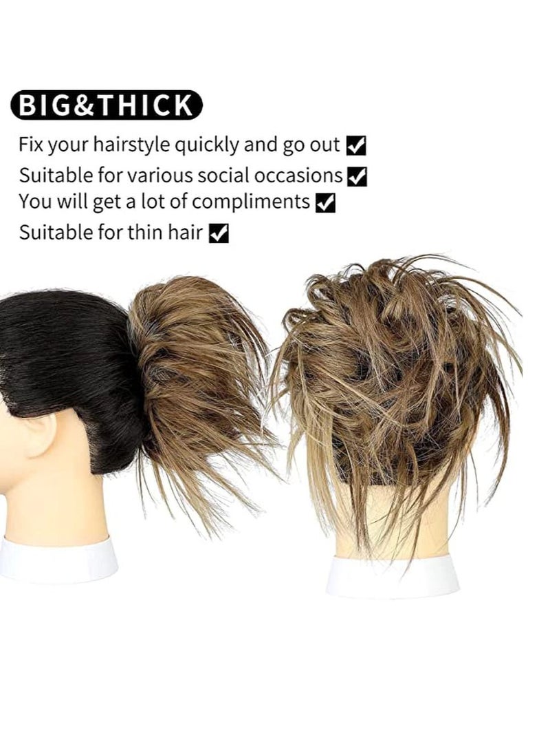 إستيل كعكة كوكتيل فوضوي ، وصلات شعر على شكل كعكة ، وصلات شعر مرن ، قطعة شعر ، وصلات شعر ، وصلات شعر ، وصلات شعر صناعية ، سكرانشيز للنساء ، اللون رقم 2/30 - Image 3