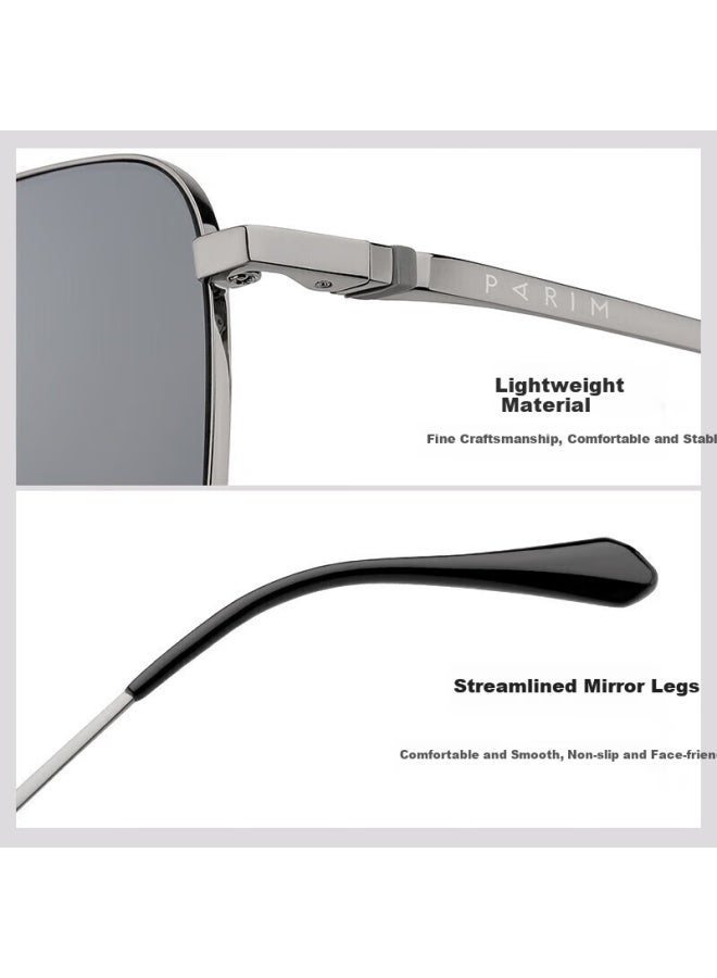 Parim Sungl For Men, Classic Square Polarized Driving Sungl, Can Be Fitted With Prescription Lenses, Specialized For Driving, Trendy Men's Sungl, Model 71528 - Image 3