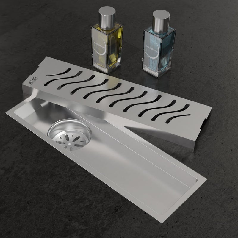 Alton ALTON ALD1016 SS304 Grade 12INCH Bathroom Shower Channel Floor Drain with Cockroach Trap Matte - Image 4