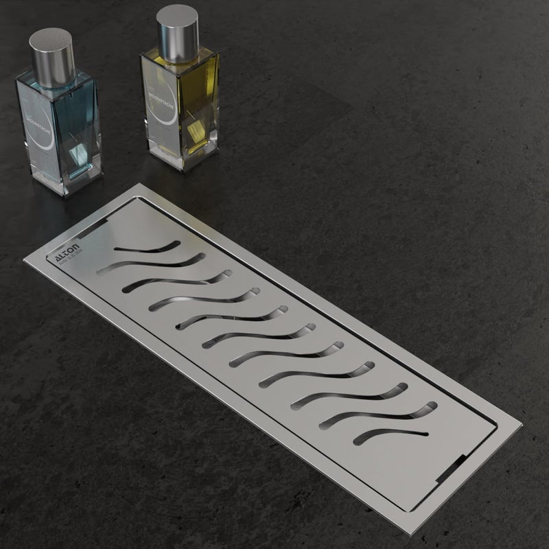 Alton ALTON ALD1016 SS304 Grade 12INCH Bathroom Shower Channel Floor Drain with Cockroach Trap Matte - Image 1