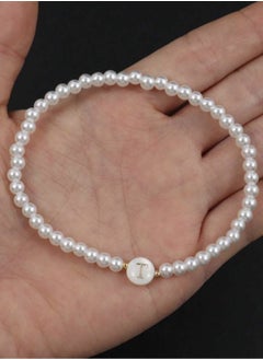 YUCCA An Elegant Bracelet with Alphabet Printing Made of Luxurious Pearl Buttons, Suitable for Daily Wear and as a Gift to Friends  - Image 3