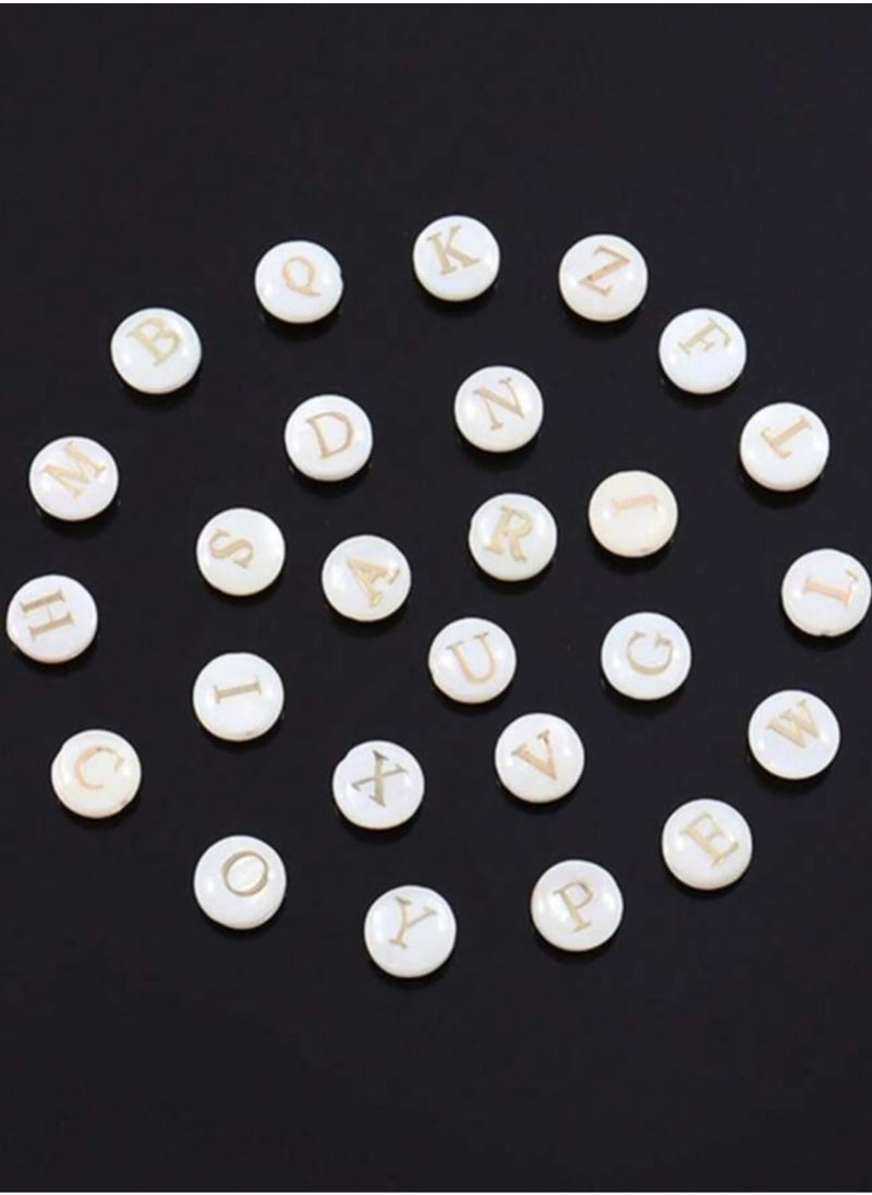 YUCCA - An Elegant Bracelet with Alphabet Printing Made of Luxurious Pearl Buttons, Suitable for Daily Wear and as a Gift to Friends - Image 1