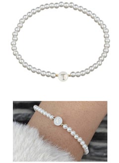YUCCA An Elegant Bracelet with Alphabet Printing Made of Luxurious Pearl Buttons, Suitable for Daily Wear and as a Gift to Friends  - Image 2