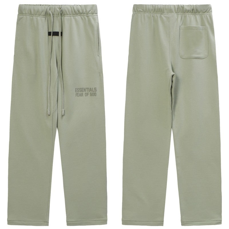 2023 FOG Essentials Casual Pants Unisex Autumn Winter 899-Wealth green plants print 