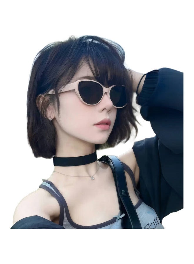 LOHO Cat Eye Sunglasses High-End Fashion Small Face Sun Glasses Uv Protection Round Face Sunglasses - Image 3