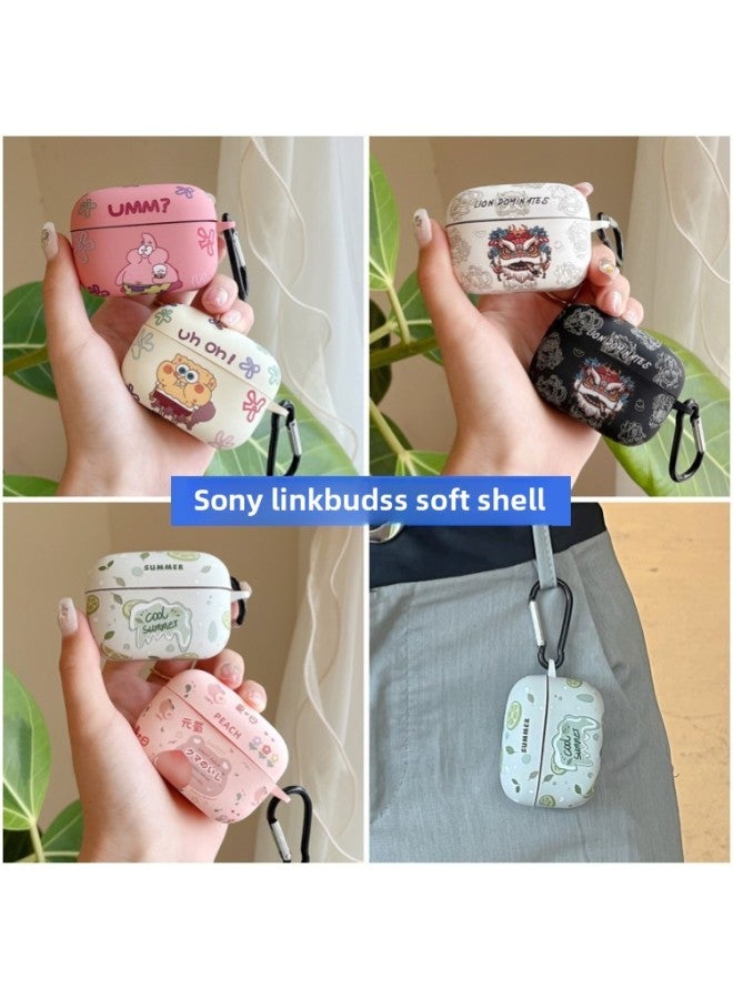 Loquat For Sony/For SonyLinkBuds Headset Cartoon Silicone Soft Case Cute Wireless Bluetooth Protective Case-Color:Silicone Soft Shell-Beige Panda-Model:For SonyLinkBuds S (protective Cover) - Image 2