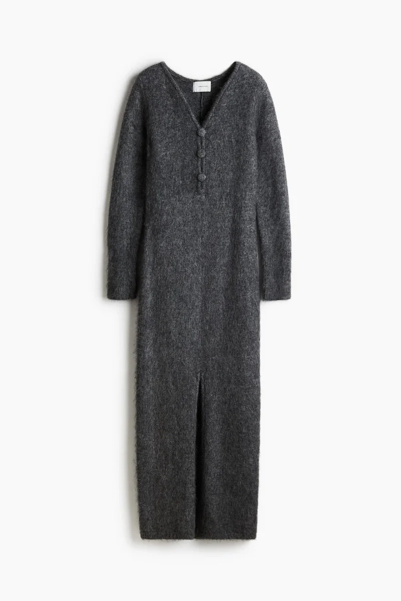 H&M Mohair-Blend Knitted Dress