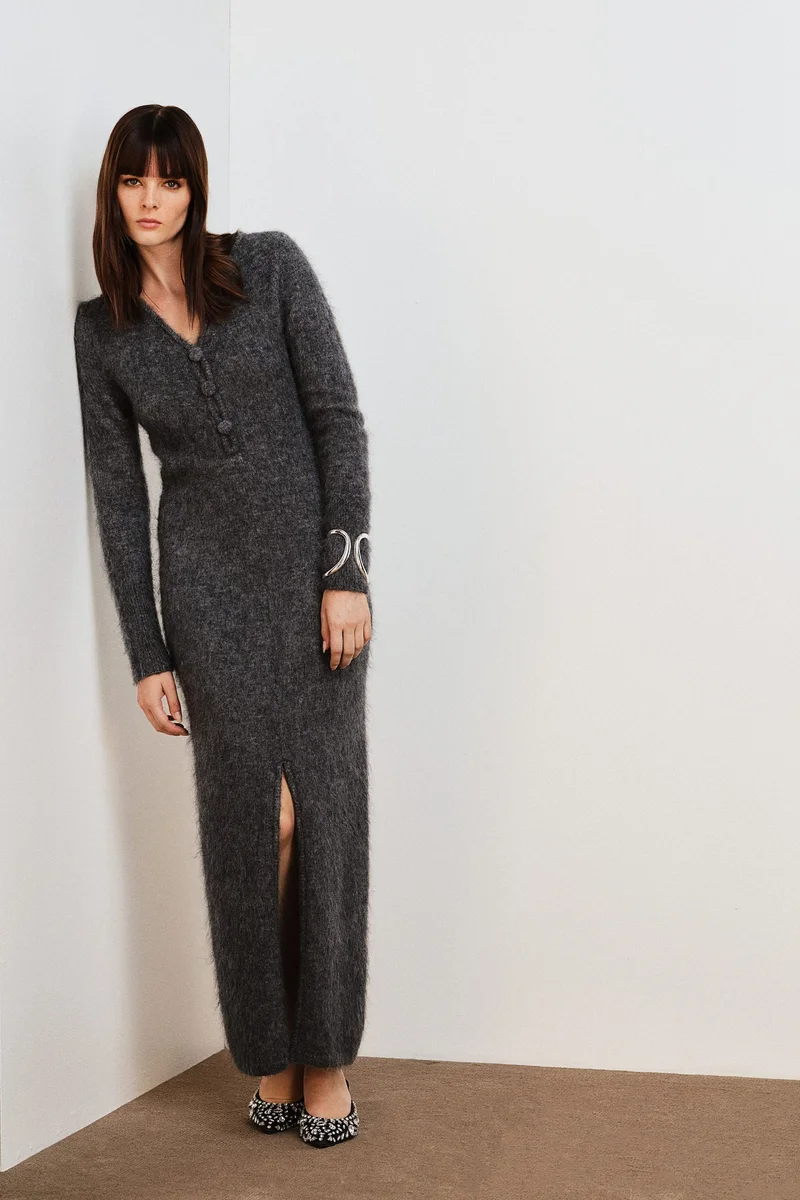 H&M Mohair-Blend Knitted Dress