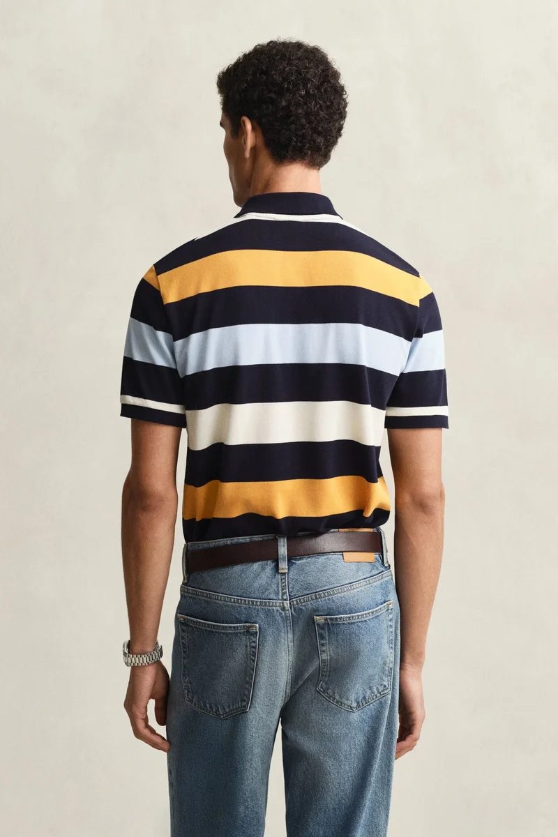 GANT  Striped Short Sleeve Polo Shirt for Men | Best Price UAE