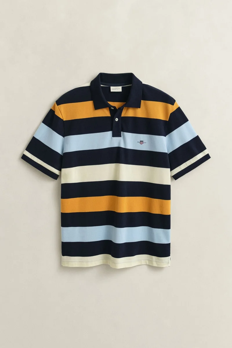 GANT  Striped Short Sleeve Polo Shirt for Men | Best Price UAE