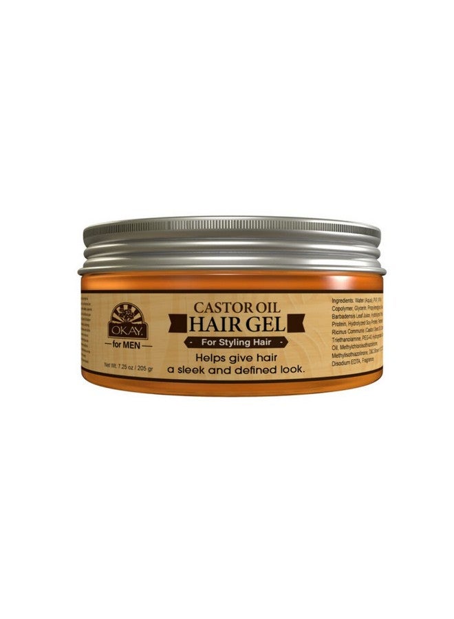 OKAY Men'S Castor Oil Hair Gel For All Hair Types & Textures For Styling Hair And Beard Style Hydrate & Nourish Paraben & Silicone Free - Image 1