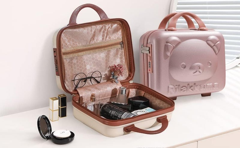 CLEGERZ Mini Suitcase Hard Makeup Case Hand Luggage PressureProof ABS Carrying Elastic Band Small Hard Shell Cosmetic Case for Travel Camping Women Girl Bag Style03 - Image 2