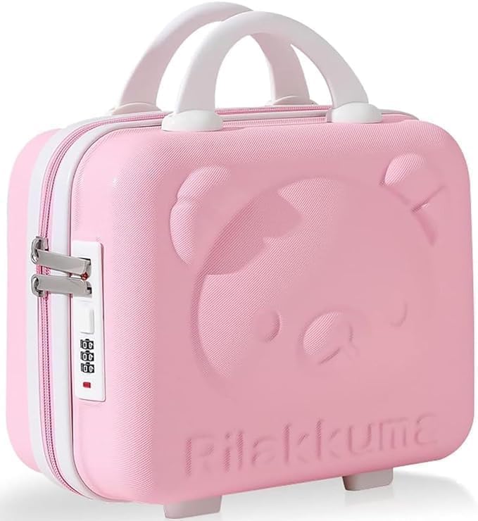 CLEGERZ Mini Suitcase Hard Makeup Case Hand Luggage PressureProof ABS Carrying Elastic Band Small Hard Shell Cosmetic Case for Travel Camping Women Girl Bag Style03 - Image 1