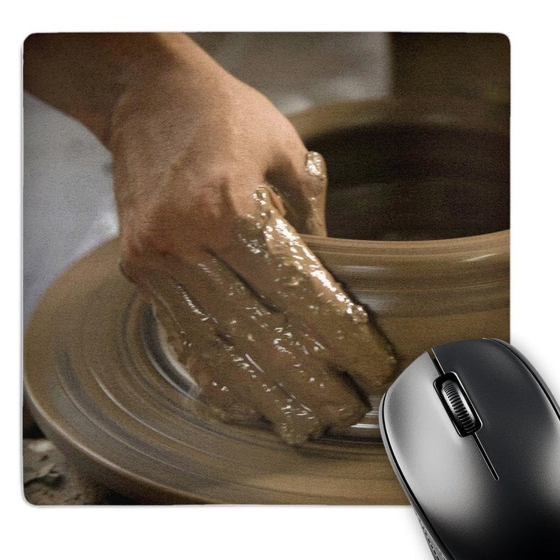 3dRose LLC 8 x 8 x 0.25 Nicaragua Catarina Pottery Wheel and Clay John and Lisa Merrill Mouse Pad (mp_86880_1) - Image 1