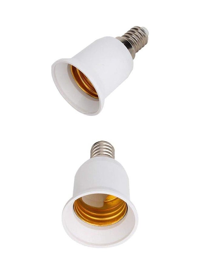 Hopson - 2-Piece Base Screw Light Lamp Bulb Holder Adapter Socket Converter - Image 1