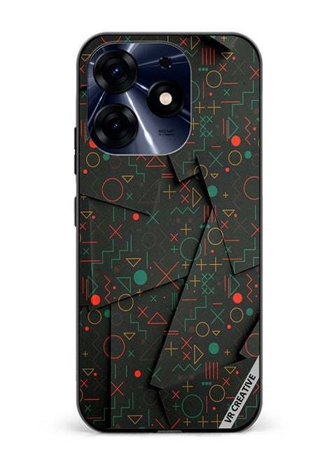 Protective Case Cover For Tecno Spark 10 Pro Geometric Circles Design Multicolour