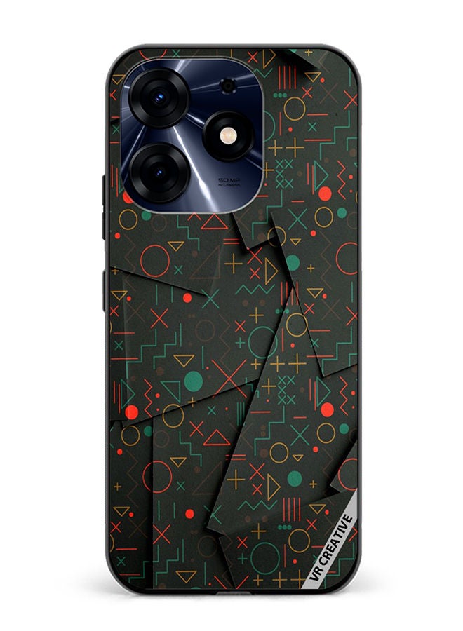 Protective Case Cover For Tecno Spark 10 Pro Geometric Circles Design Multicolour