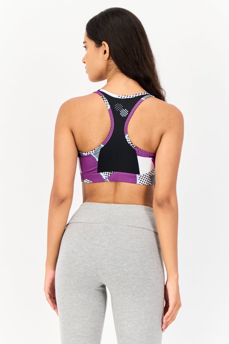 Reebok حمالة صدر رياضية غير مبطنة للنساء، متعددة الألوان - Image 3