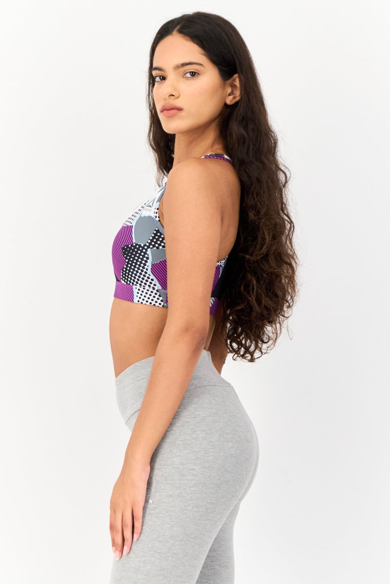 Reebok حمالة صدر رياضية غير مبطنة للنساء، متعددة الألوان - Image 2