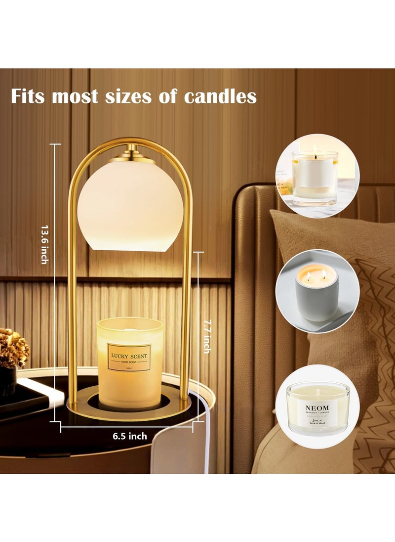 Candle Warmer Lamp, Electric Candle Lampwarmer, Adjustable Height With Timer & Dimmer, For Small And Large Jar Candles, For Table Top Decor