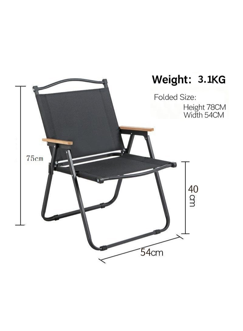 Folding Outdoor Camping Chair  Portable Ultralight Camping Fishing Stool Beach Deck Chair - Image 1