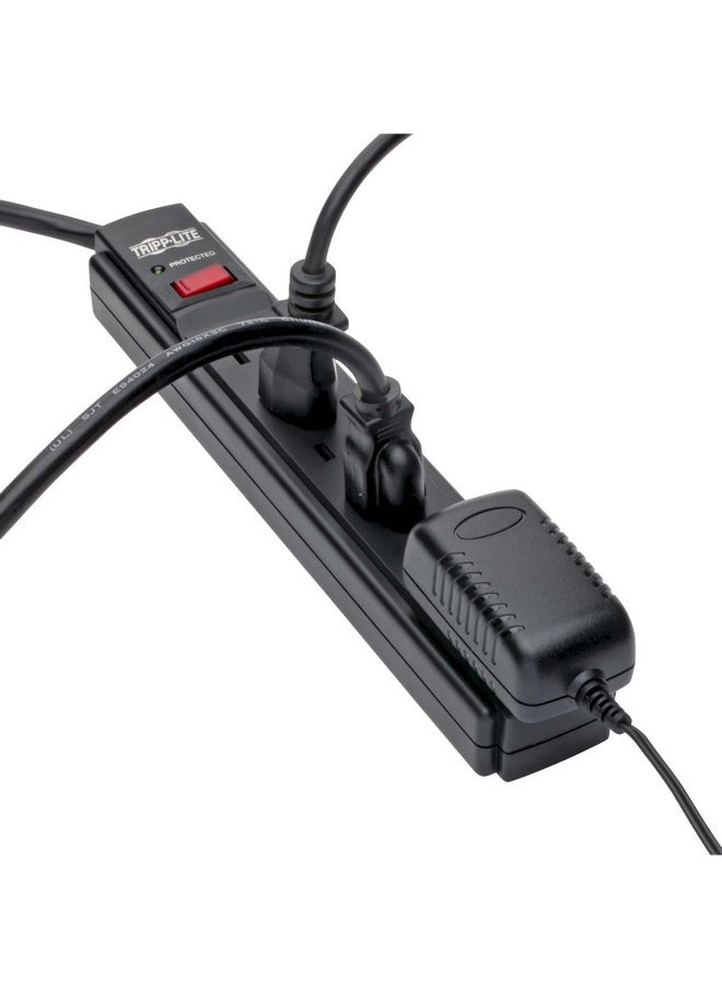 تريب لايت شريط الطاقة Tripp Lite 6 Outlet Surge Protector، سلك بطول 6 أقدام، 790 جول، أسود، تأمين بقيمة 20000 دولار (TLP606B)  - Image 2