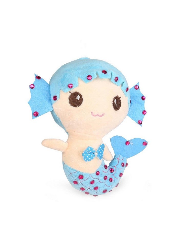 تيكلز لعبة حيوانات محشوة ناعمة على شكل حورية البحر لطيفة للأطفال والبنات كهدايا عيد ميلاد (اللون: أزرق الحجم: 20 سم) - Image 1