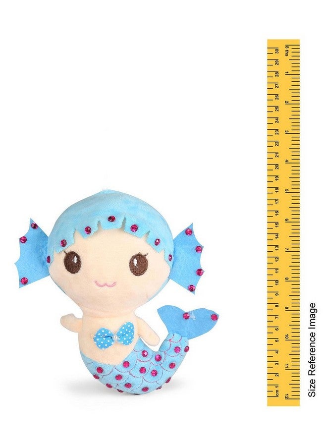 تيكلز لعبة حيوانات محشوة ناعمة على شكل حورية البحر لطيفة للأطفال والبنات كهدايا عيد ميلاد (اللون: أزرق الحجم: 20 سم) - Image 4