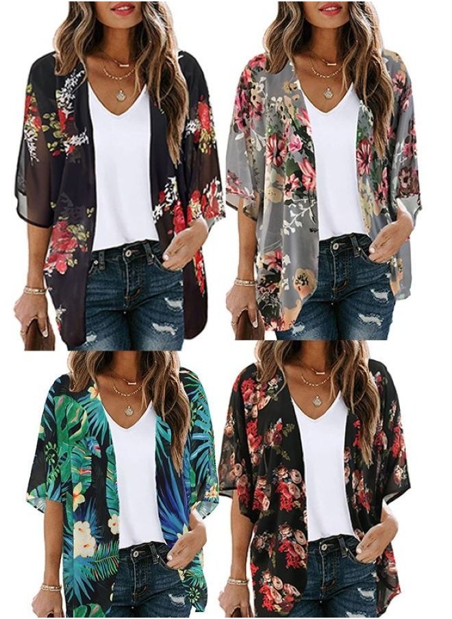 Loquat - Women's Sun Protection Blouse Print Cardigan - Image 1