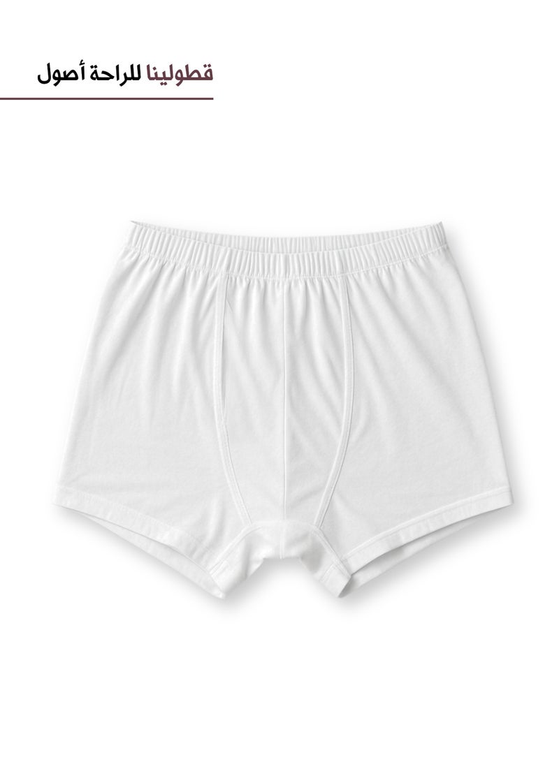 Men's white cotton underwear shorts consisting of 6 pieces.  - Image 1