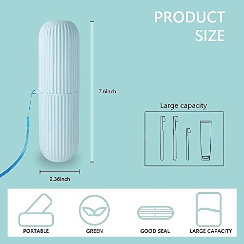 XML Capsule Shape Travel Toothbrush Toothpaste Case Holder Portable Toothbrush Storage Plastic Toothbrush Holder (Multi-Color, Pack of 1), Standard (TBH) (XPTBH) - Image 3
