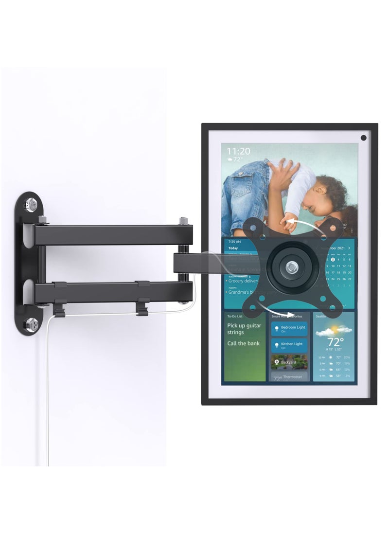 XiuWoo - Mount for Echo Show 15, Rotation Tilt Swivel and Extendable, Wall Mounting Bracket for Echo 15 and 15-30inch - Image 1