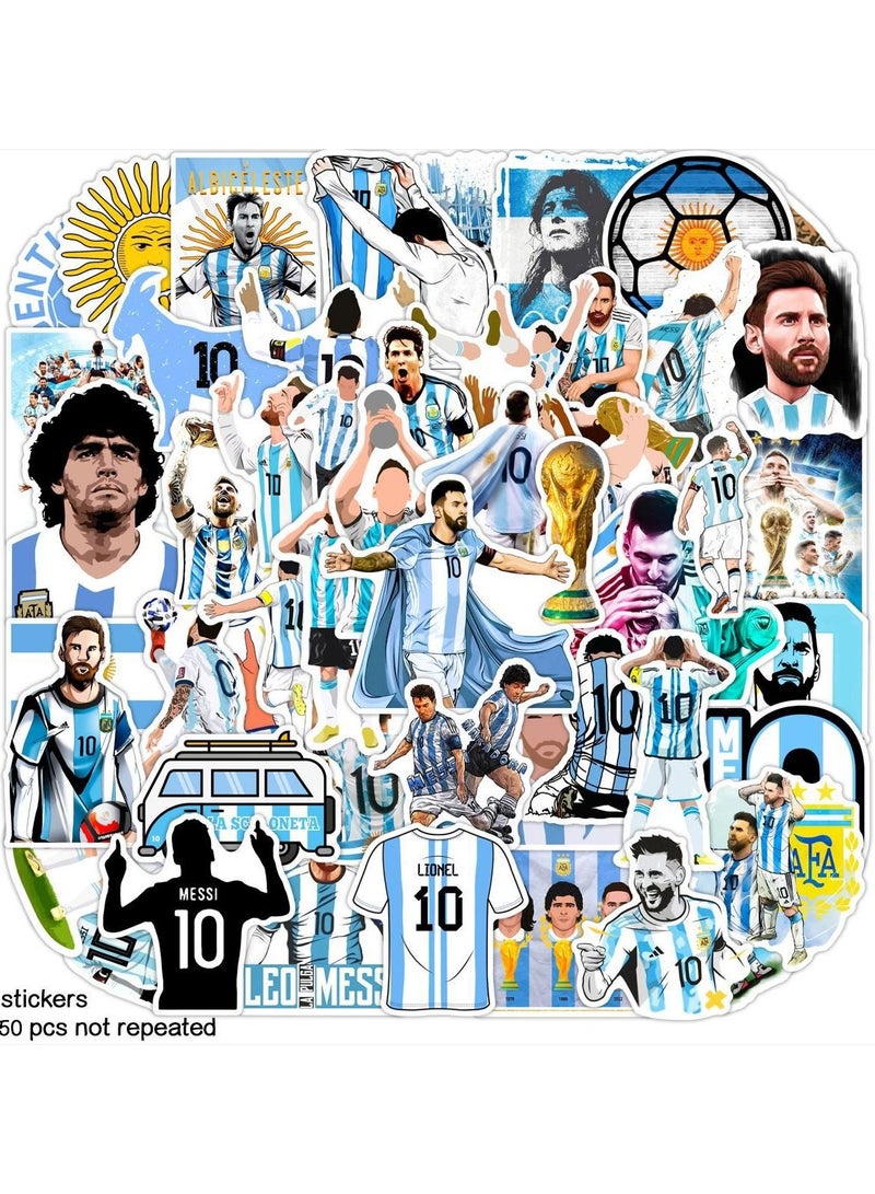 50-Piece Multicolored Waterproof Stickers of Argentina - Image 2