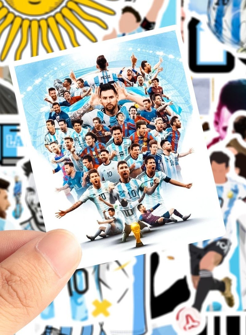 50-Piece Multicolored Waterproof Stickers of Argentina - Image 5