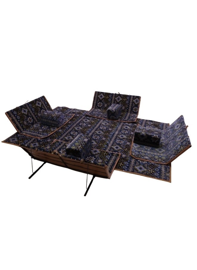 A heritage floor seating set consisting of 9 pieces, suitable for travel, land trips, and the garden. A camping ground mattress set with four perches and 4 chairs, enough for 8 people. - pzsku/ZA4F98CA426738B78C2C4Z/45/_/1711313145/41590390-41f3-4f1b-9014-549a0bda2bef