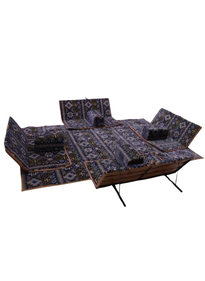 A heritage floor seating set consisting of 9 pieces, suitable for travel, land trips, and the garden. A camping ground mattress set with four perches and 4 chairs, enough for 8 people. - pzsku/ZA4F98CA426738B78C2C4Z/45/_/1711313165/a74453bb-3340-41ad-8def-d6ca13f7c29b