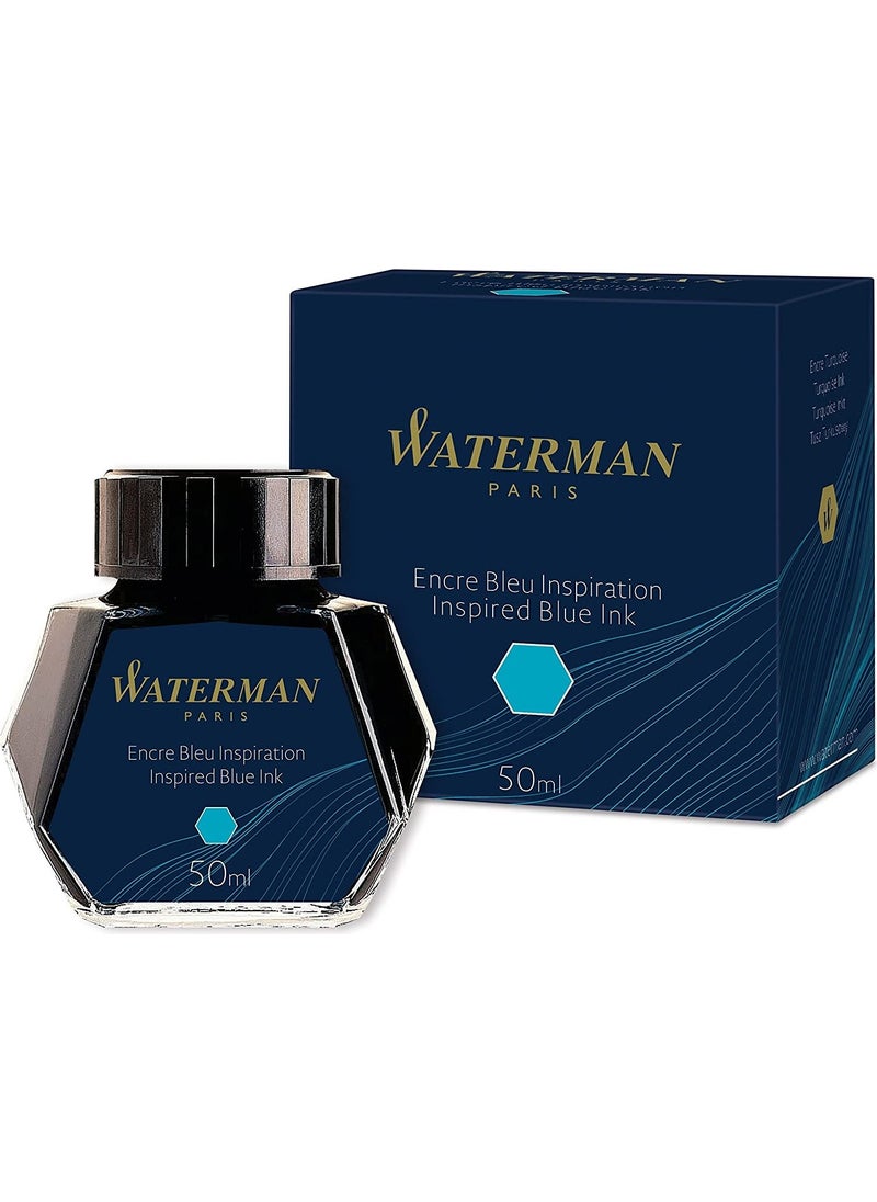 Waterman - Bottle Ink 50 Ml, Sea Blue - S0110810 - Image 1